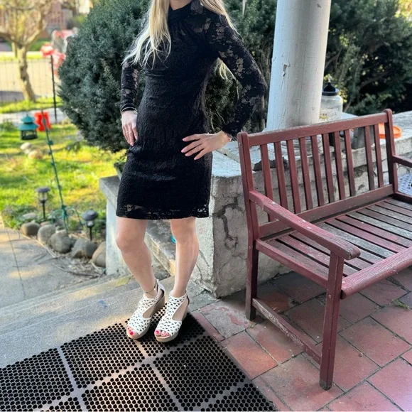 Elie Tahari | Dresses | Elie Tahari Size 4 Black Stretchy Lace Dress Brand  New Super Classy Dress | Poshmark